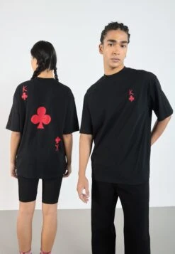 YOURTURN UNISEX - Print T-shirt - True Black