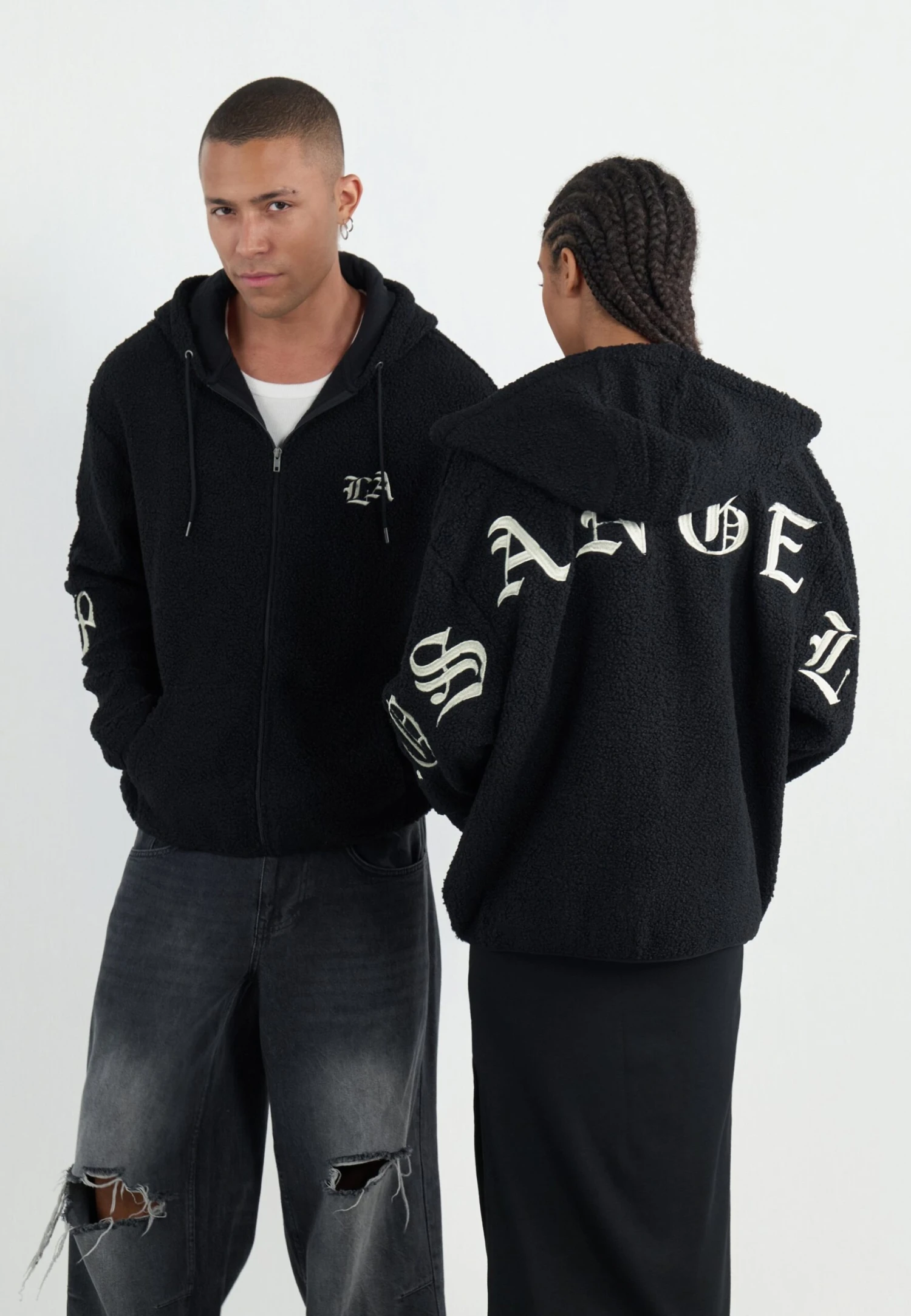 YOURTURN TEDDY JACKET UNISEX - Fleece Jacket - Black 3 YOURTURN TEDDY JACKET UNISEX - Fleece Jacket - Black