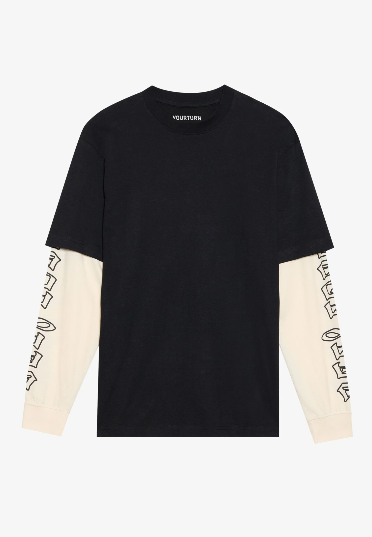 YOURTURN UNISEX - Long Sleeved Top - Black/white 7 YOURTURN UNISEX - Long Sleeved Top - Black/white - Image 5