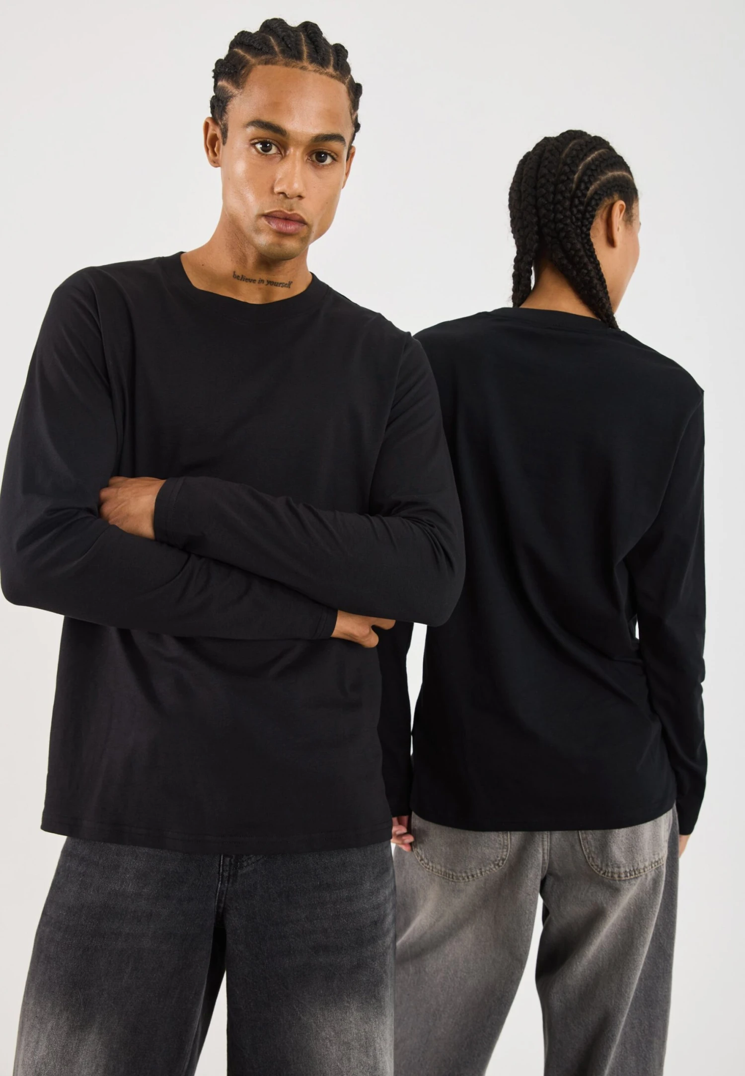 YOURTURN UNISEX 2 PACK - Long Sleeved Top - True Black 5 YOURTURN UNISEX 2 PACK - Long Sleeved Top - True Black - Image 3