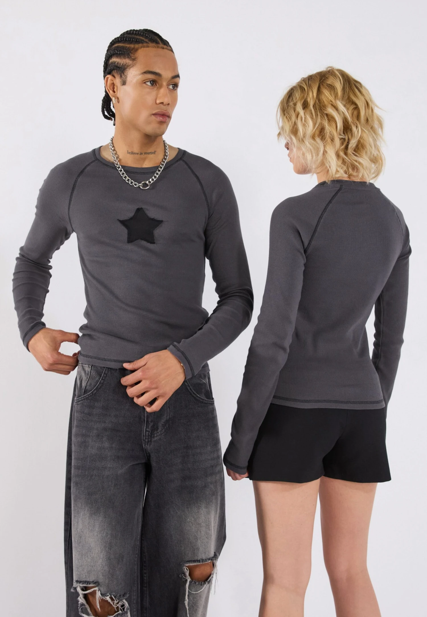 YOURTURN UNISEX - Long Sleeved Top - Forged Iron 6 YOURTURN UNISEX - Long Sleeved Top - Forged Iron - Image 4