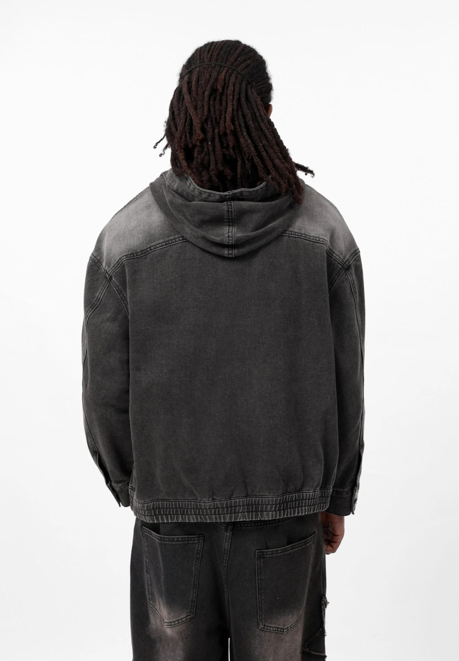 YOURTURN UNISEX - Denim Jacket - Black 5 YOURTURN UNISEX - Denim Jacket - Black - Image 3