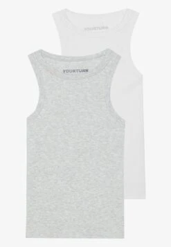 YOURTURN BASIC RIB MUSCLE RACER TANKS UNISEX 2 PACK - Top - White/black 25 YOURTURN BASIC RIB MUSCLE RACER TANKS UNISEX 2 PACK - Top - White/black -Yourturn Shop 6f4690d404204984a07a988a0d59c51e 1