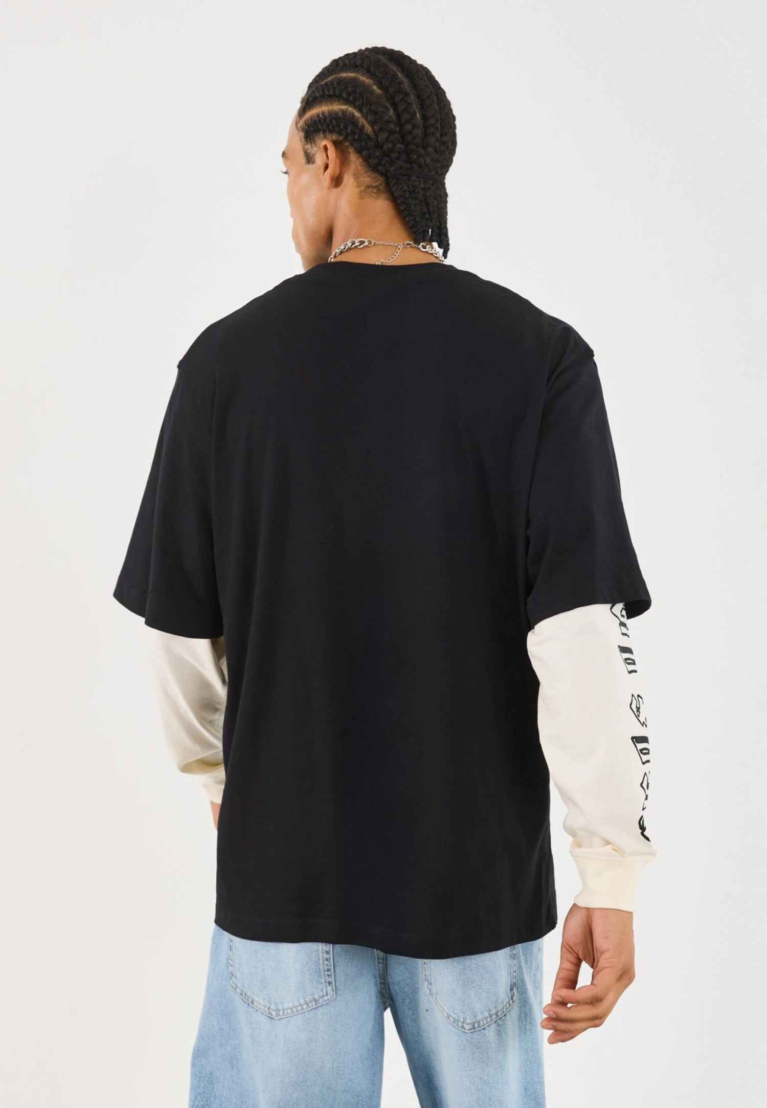 YOURTURN UNISEX - Long Sleeved Top - Black/white 5 YOURTURN UNISEX - Long Sleeved Top - Black/white - Image 3