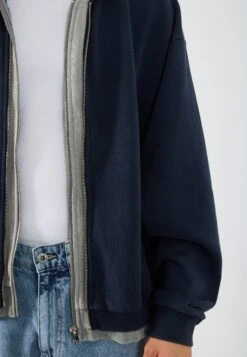 YOURTURN UNISEX - Hoodie - Dark Blue/grey Snow Wash -Yourturn Shop 755cb4b81df0414dac8c05712b45ec55