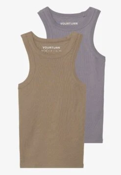 YOURTURN BASIC RIB MUSCLE RACER TANKS UNISEX 2 PACK - Top - Black 32 YOURTURN BASIC RIB MUSCLE RACER TANKS UNISEX 2 PACK - Top - Black -Yourturn Shop 75769ba39cc94224bda95ff157e1a1d1