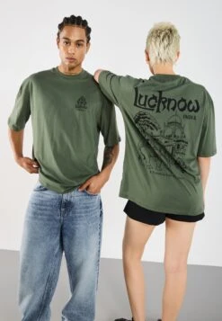 YOURTURN UNISEX - Print T-shirt - Thyme