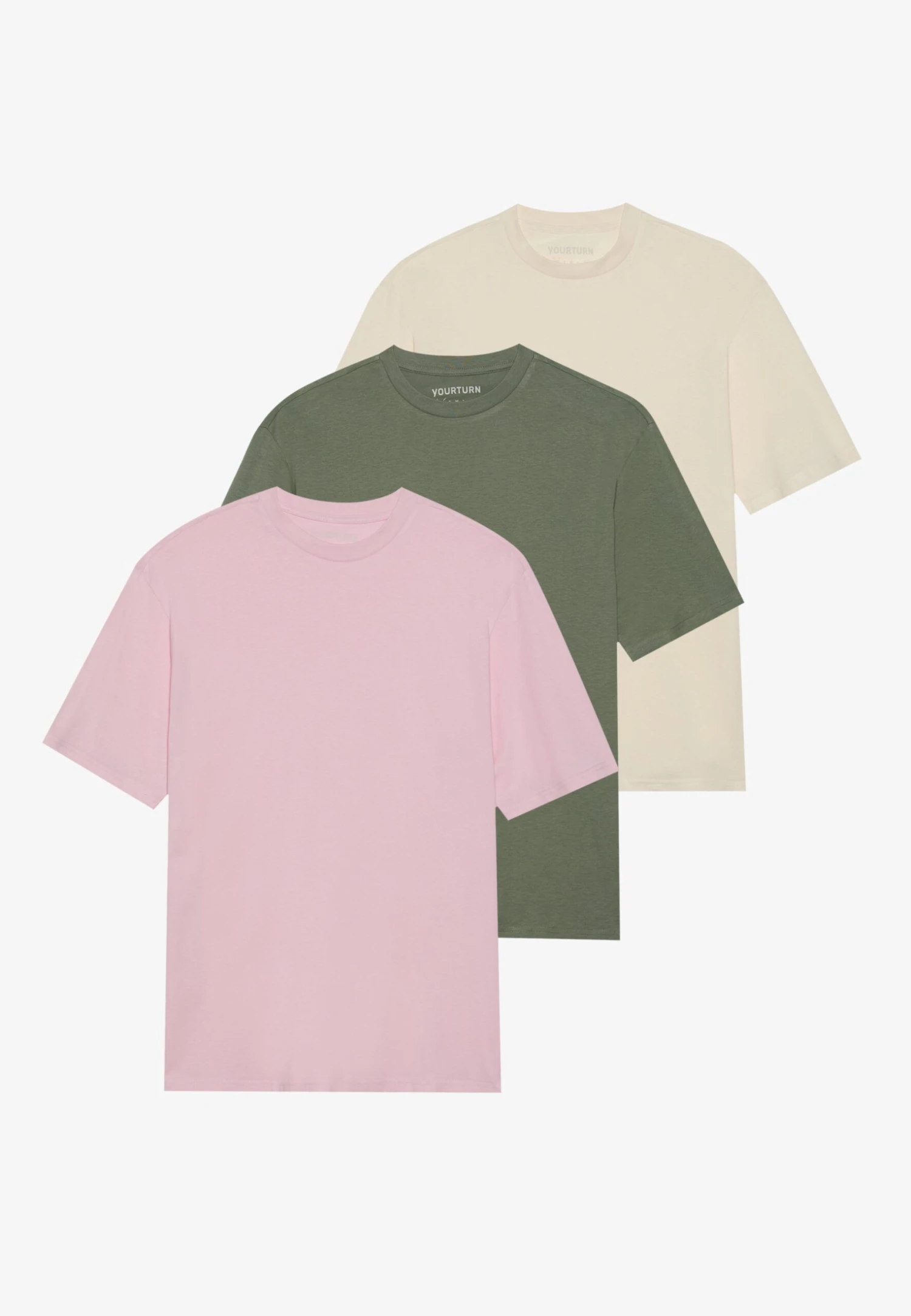 YOURTURN UNISEX 3 PACK BASIC OVERSIZED T-SHIRT - Basic T-shirt - Roseate Spoonbill/egret/sea Spray 8 YOURTURN UNISEX 3 PACK BASIC OVERSIZED T-SHIRT - Basic T-shirt - Roseate Spoonbill/egret/sea Spray - Image 6