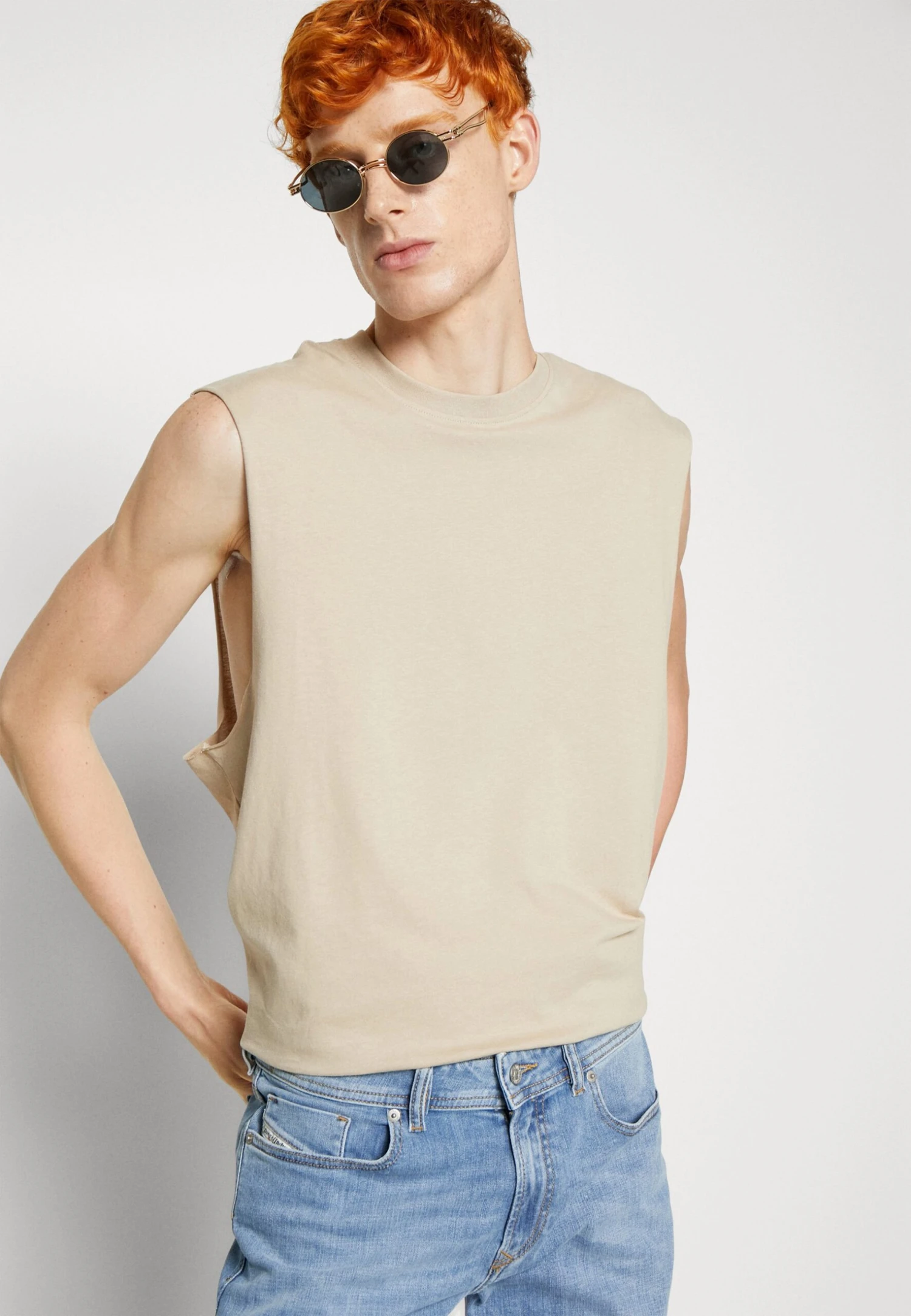 YOURTURN Unisex 2 Pack - Top - Beige/Dark Blue 7 YOURTURN Unisex 2 Pack - Top - Beige/Dark Blue - Image 5