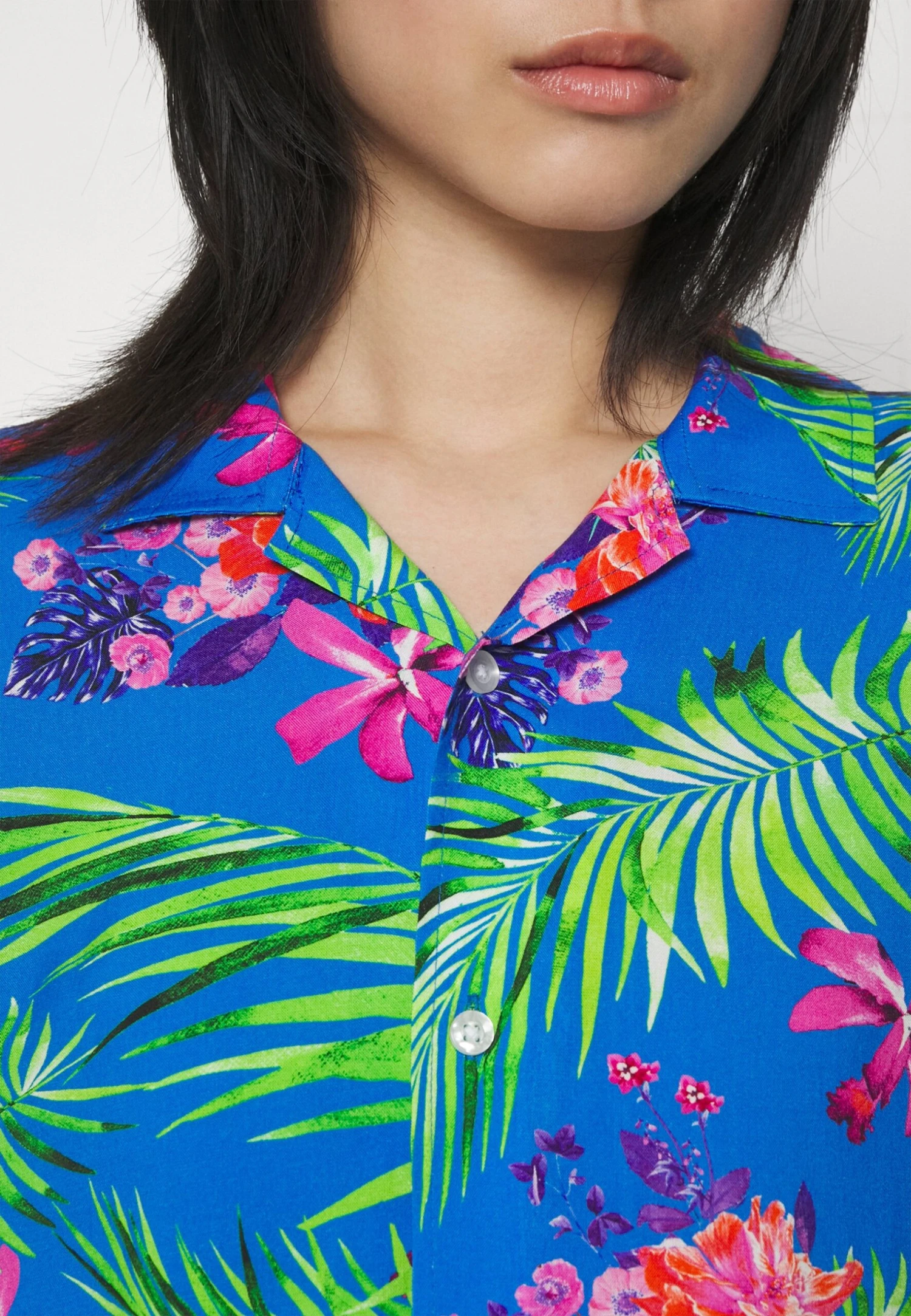 YOURTURN Unisex - Button-Down Blouse - Blue 9 YOURTURN Unisex - Button-Down Blouse - Blue - Image 7