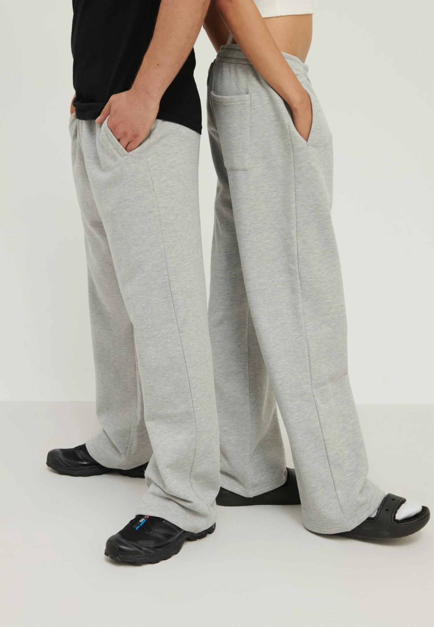 YOURTURN UNISEX - Tracksuit Bottoms - Mottled Light Grey 5 YOURTURN UNISEX - Tracksuit Bottoms - Mottled Light Grey - Image 3