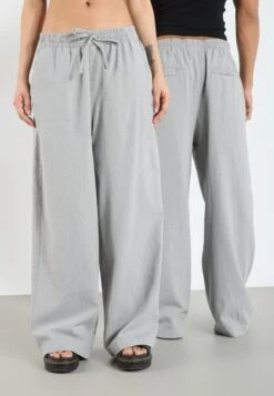 YOURTURN LINEN MIX BLEND UNISEX - Trousers - Ultimate Grey