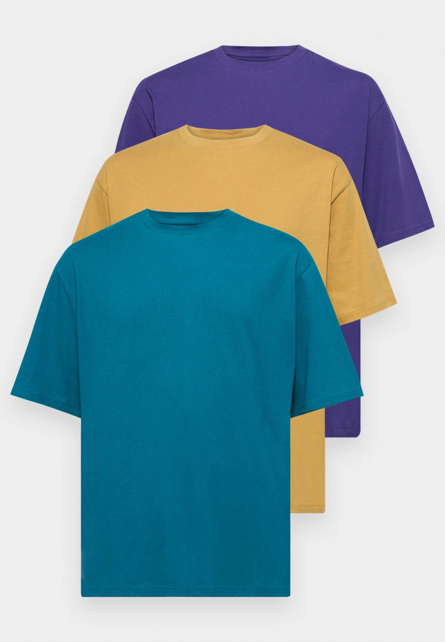 YOURTURN UNISEX 3 PACK BASIC OVERSIZED T-SHIRT - Basic T-shirt - Dark Blue/light Blue/bordeaux 19 YOURTURN UNISEX 3 PACK BASIC OVERSIZED T-SHIRT - Basic T-shirt - Dark Blue/light Blue/bordeaux - Image 17