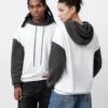 YOURTURN BORG HOOD AND SLEEVES UNISEX - Sweatshirt - Mottled Light Grey/dark Grey -Yourturn Shop 8312b1b261c9439ea29af4a4da1e63dc