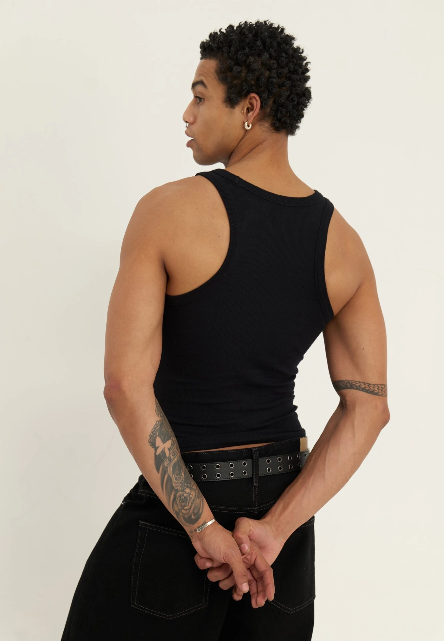 YOURTURN BASIC RIB MUSCLE RACER TANKS UNISEX 2 PACK - Top - Black 6 YOURTURN BASIC RIB MUSCLE RACER TANKS UNISEX 2 PACK - Top - Black - Image 4