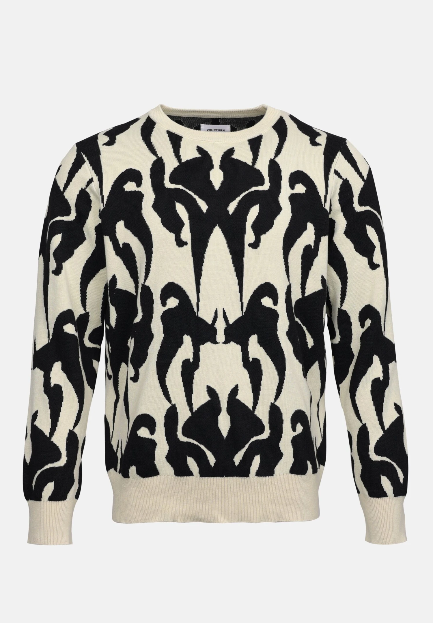 YOURTURN UNISEX - Jumper - White/black 9 YOURTURN UNISEX - Jumper - White/black - Image 7