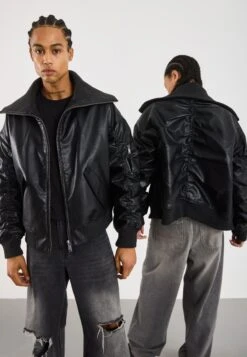 YOURTURN UNISEX - Faux Leather Jacket - Black