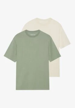 YOURTURN UNISEX 2 PACK - Basic T-shirt - Oatmeal/sea Spray 18 YOURTURN UNISEX 2 PACK - Basic T-shirt - Oatmeal/sea Spray -Yourturn Shop 86405454d3e94c6ca6c7608f959d287c