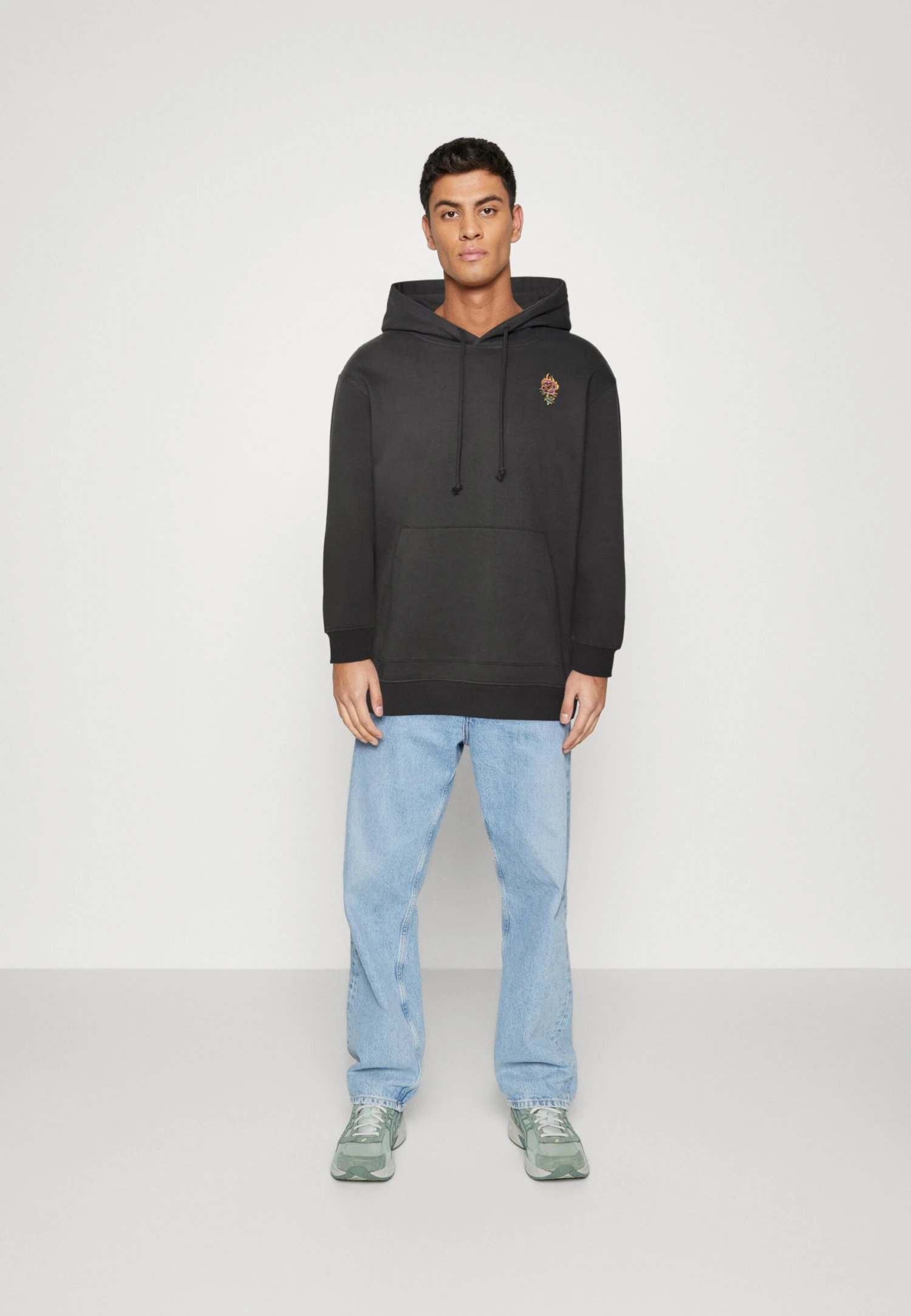 YOURTURN Sweatshirt - Mottled Black 4 YOURTURN Sweatshirt - Mottled Black - Image 2