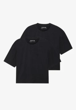 YOURTURN 2 PACK UNISEX BASIC BOXY CROPPED T-SHIRT - Basic T-shirt - True Black -Yourturn Shop 8c24023f371849ac8b0aeb0605d3de98