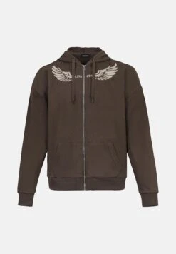 YOURTURN UNISEX - Zip-up Sweatshirt - Brown -Yourturn Shop 8cfbffcec3324f49b872c9e77eeb0671