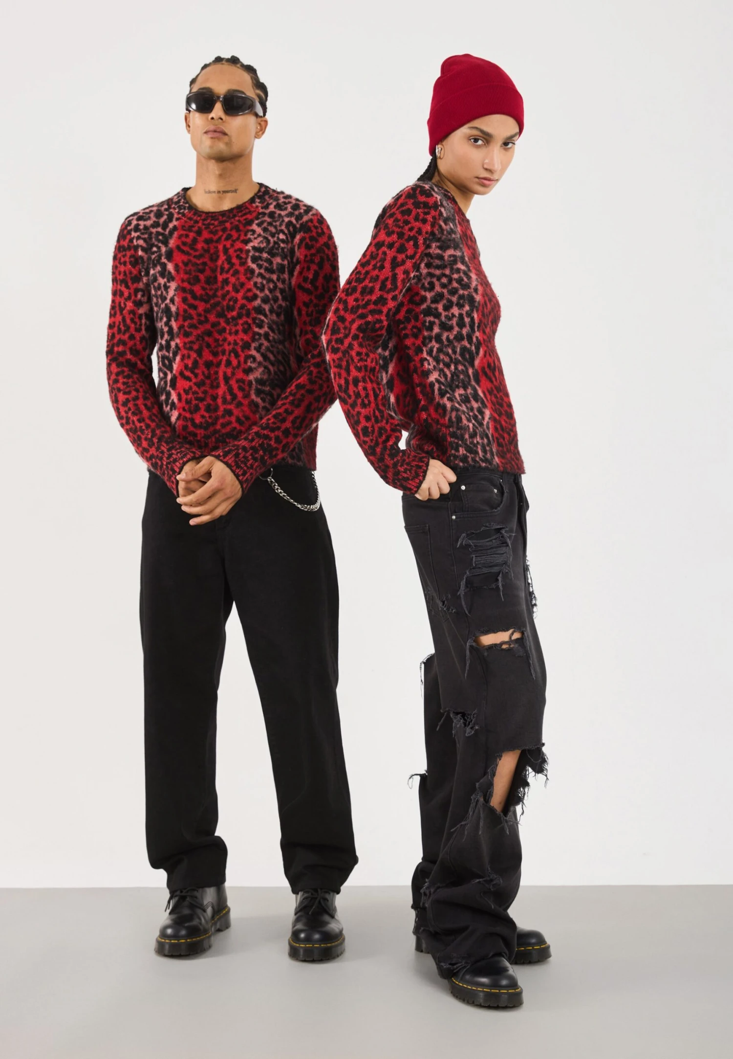 YOURTURN UNISEX - Jumper - Red/black 6 YOURTURN UNISEX - Jumper - Red/black - Image 4