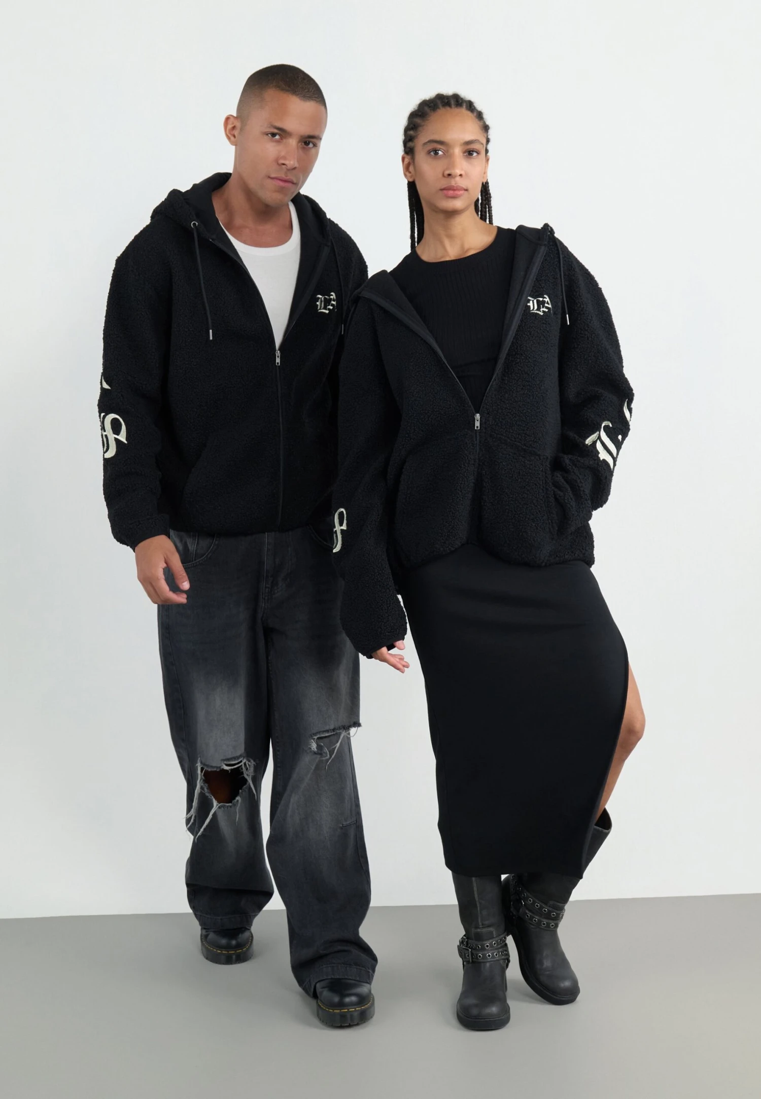 YOURTURN TEDDY JACKET UNISEX - Fleece Jacket - Black 4 YOURTURN TEDDY JACKET UNISEX - Fleece Jacket - Black - Image 2