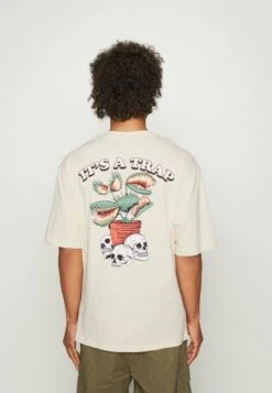 YOURTURN SkullGraphic- Print T-Shirt - Beige -Yourturn Shop 90cb5f2c4b49499ea8f45eddad755389