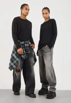 YOURTURN UNISEX 2 PACK - Long Sleeved Top - True Black