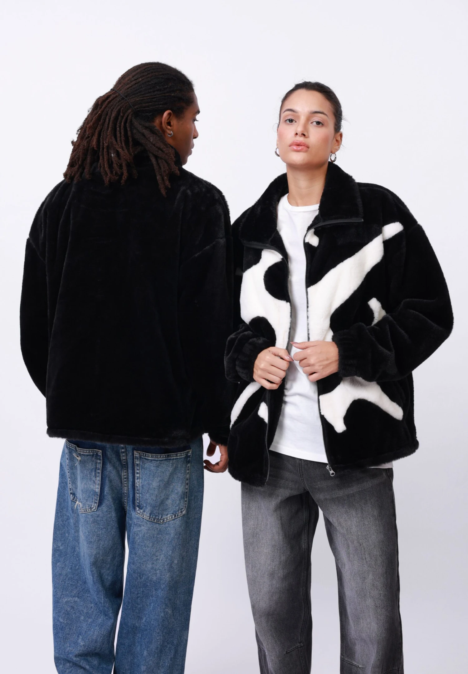 YOURTURN UNISEX - Winter Jacket - Black /white 3 YOURTURN UNISEX - Winter Jacket - Black /white
