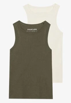 YOURTURN BASIC RIB MUSCLE RACER TANKS UNISEX 2 PACK - Top - White/black 30 YOURTURN BASIC RIB MUSCLE RACER TANKS UNISEX 2 PACK - Top - White/black -Yourturn Shop 96c32e3e656945d0ad35a1d5cc295df3 1