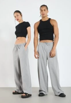 YOURTURN LINEN MIX BLEND UNISEX - Trousers - Ultimate Grey -Yourturn Shop 975f3cba78fb4fb297a8a6981bbf6bf4