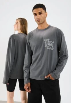 YOURTURN UNISEX - Long Sleeved Top - Grey Wash