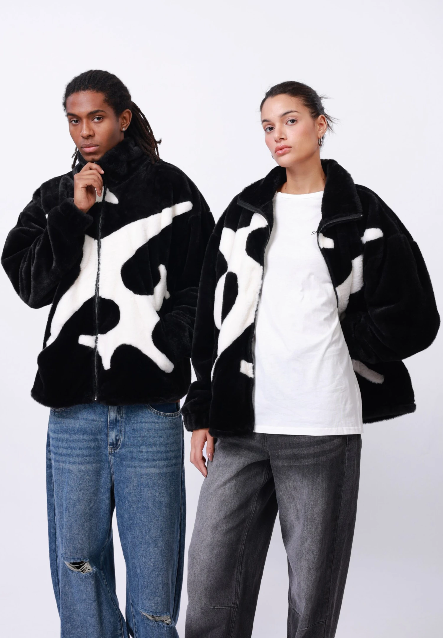 YOURTURN UNISEX - Winter Jacket - Black /white 5 YOURTURN UNISEX - Winter Jacket - Black /white - Image 3