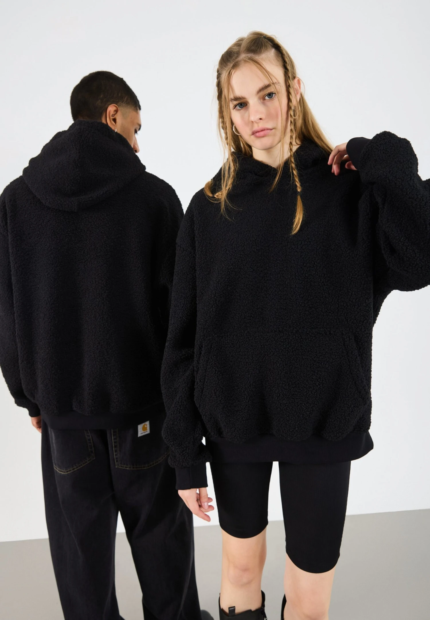 YOURTURN SHERPA BASIC UNISEX - Hoodie - Black 7 YOURTURN SHERPA BASIC UNISEX - Hoodie - Black - Image 5