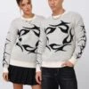 YOURTURN UNISEX - Jumper - White/black