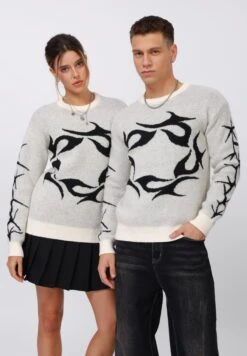 YOURTURN UNISEX - Jumper - White/black