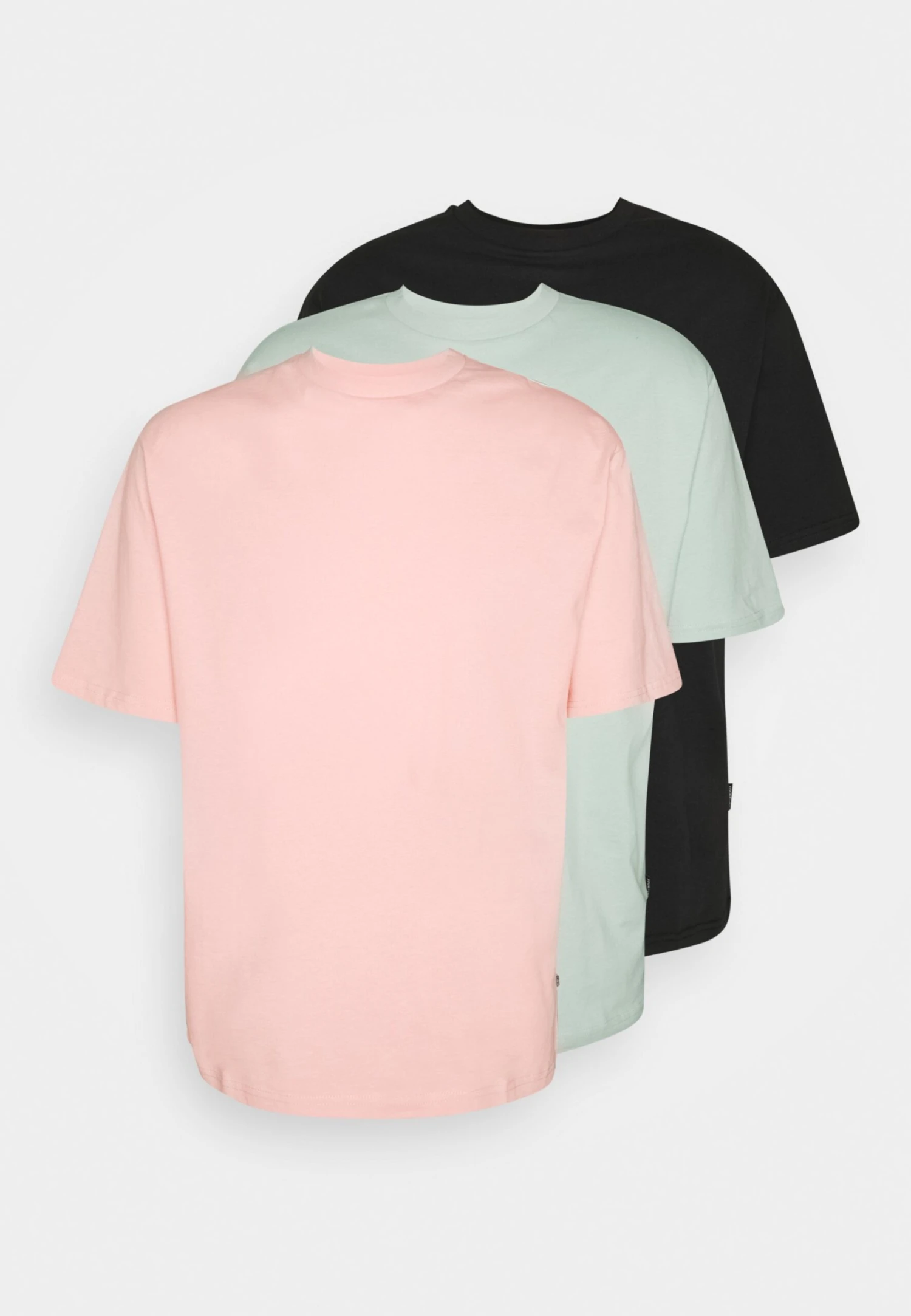YOURTURN 3Pack Unisex - Basic T-Shirt - Black/Pink/Green 3 YOURTURN 3Pack Unisex - Basic T-Shirt - Black/Pink/Green