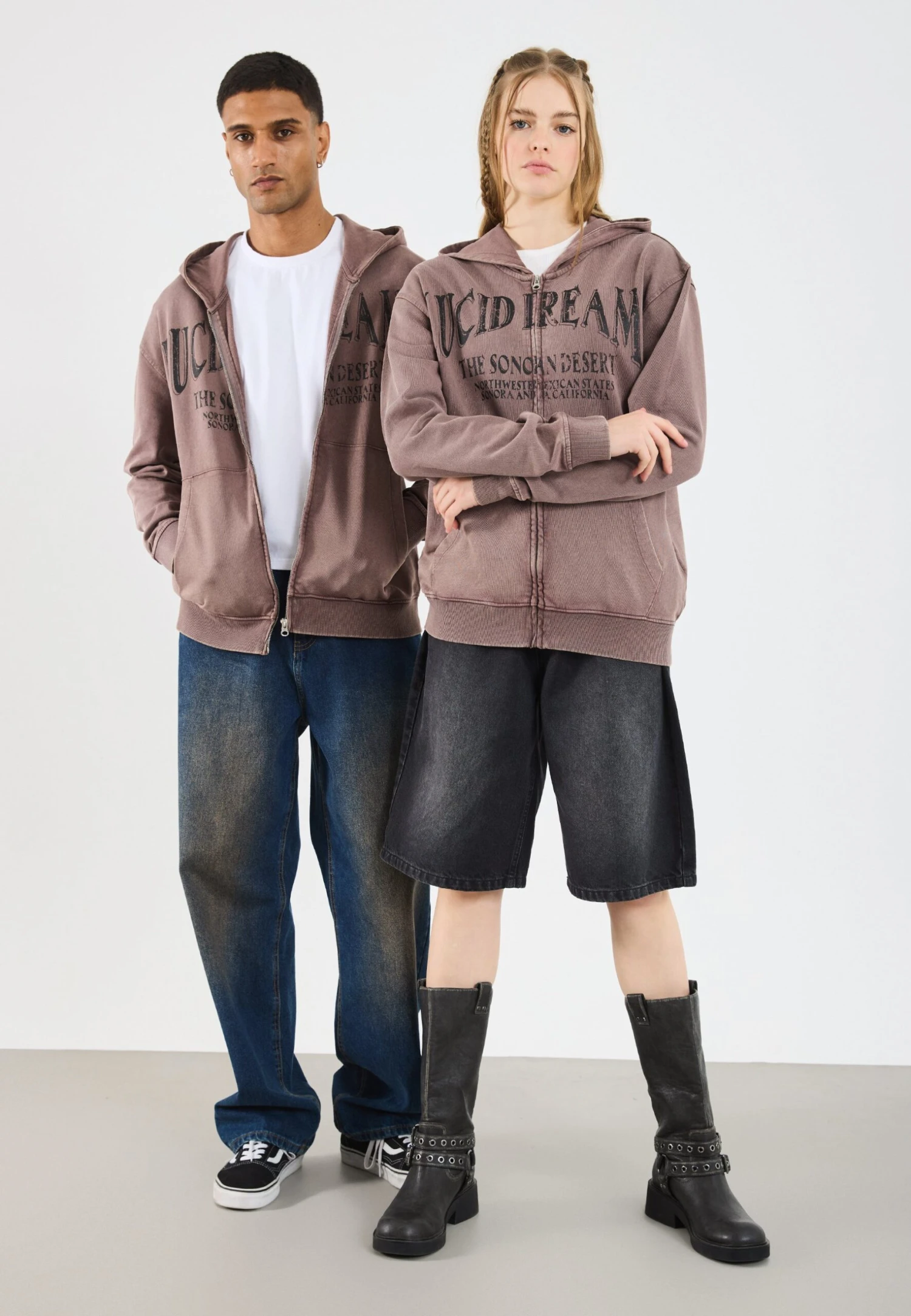 YOURTURN UNISEX - Sweatshirt - Brown Wash 4 YOURTURN UNISEX - Sweatshirt - Brown Wash - Image 2