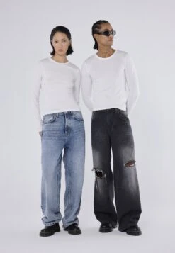 YOURTURN 2 PACK UNISEX - Long Sleeved Top - White/dark Brown -Yourturn Shop a245f2193be44f33b267ac75891e4233