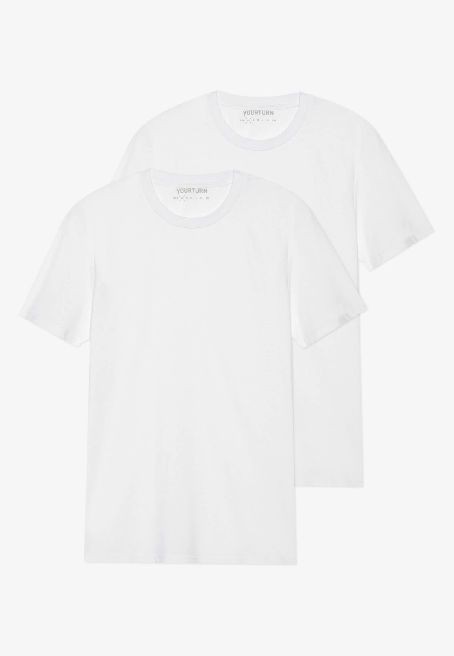 YOURTURN UNISEX 2 PACK BASIC REGULAR T SHIRT - Basic T-shirt - Bright White 8 YOURTURN UNISEX 2 PACK BASIC REGULAR T SHIRT - Basic T-shirt - Bright White - Image 6