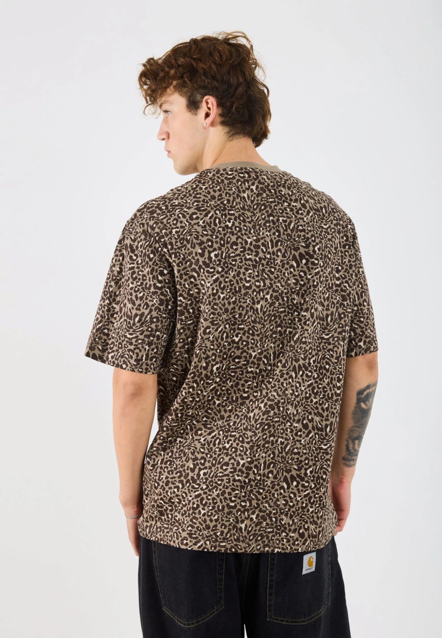 YOURTURN BASIC OVERSIZED T-SHIRT UNISEX 3 PACK - Basic T-shirt - Bright White/ Leopard Aop /true Black 7 YOURTURN BASIC OVERSIZED T-SHIRT UNISEX 3 PACK - Basic T-shirt - Bright White/ Leopard Aop /true Black - Image 5