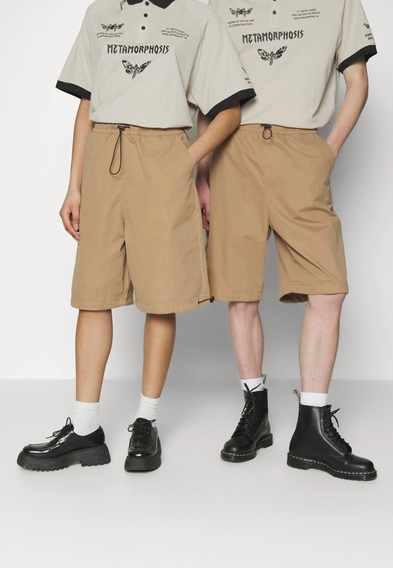 YOURTURN Genderless Parachute - Shorts - Brown 3 YOURTURN Genderless Parachute - Shorts - Brown