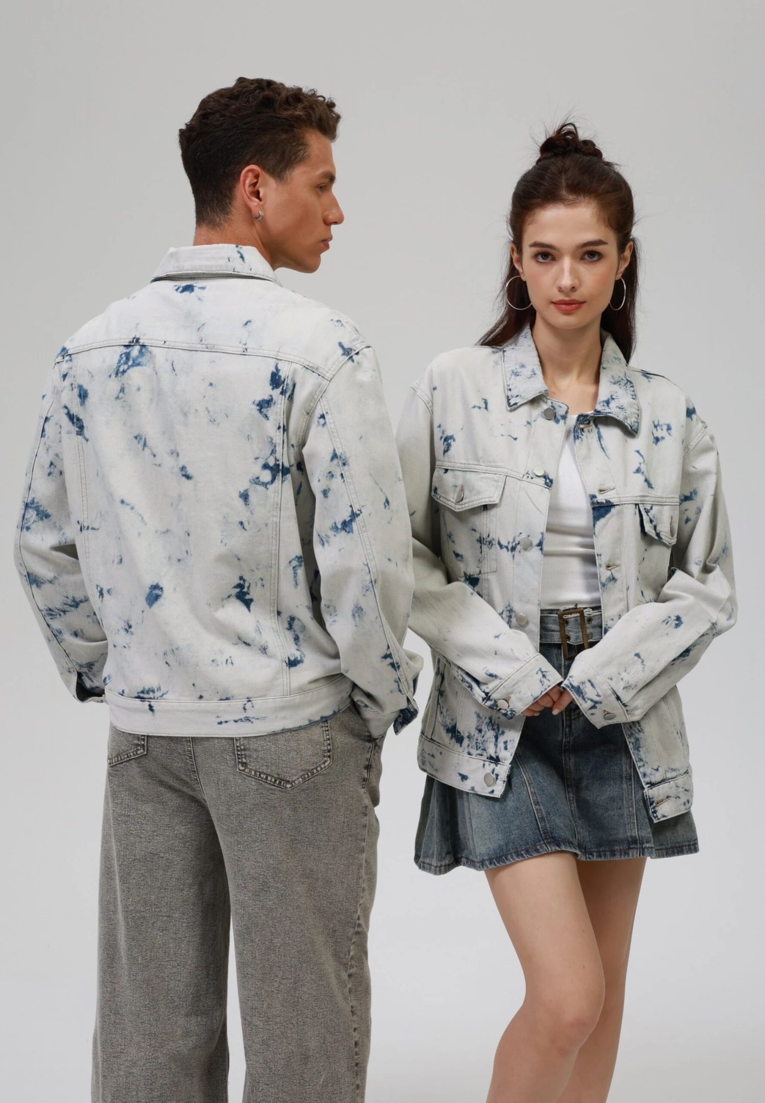 YOURTURN UNISEX - Denim Jacket - Rinsed 5 YOURTURN UNISEX - Denim Jacket - Rinsed - Image 3