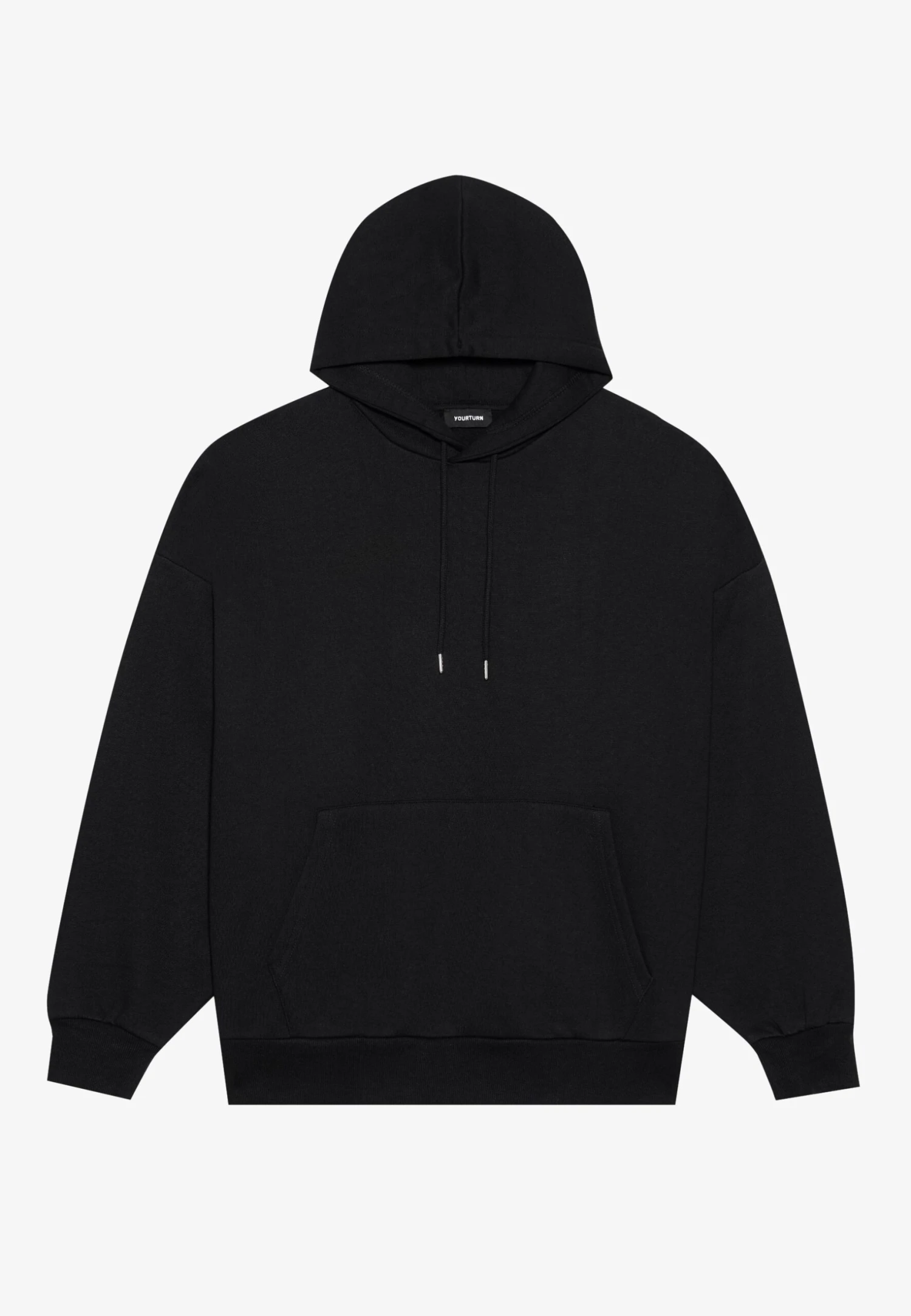 YOURTURN OVERSIZE BASIC HOODIE UNISEX - Hoodie - True Black 8 YOURTURN OVERSIZE BASIC HOODIE UNISEX - Hoodie - True Black - Image 6