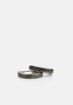 YOURTURN 9 PACK UNISEX - Earrings - Silver-coloured/black -Yourturn Shop adb96732a429421586b8f2c07dfde6e8