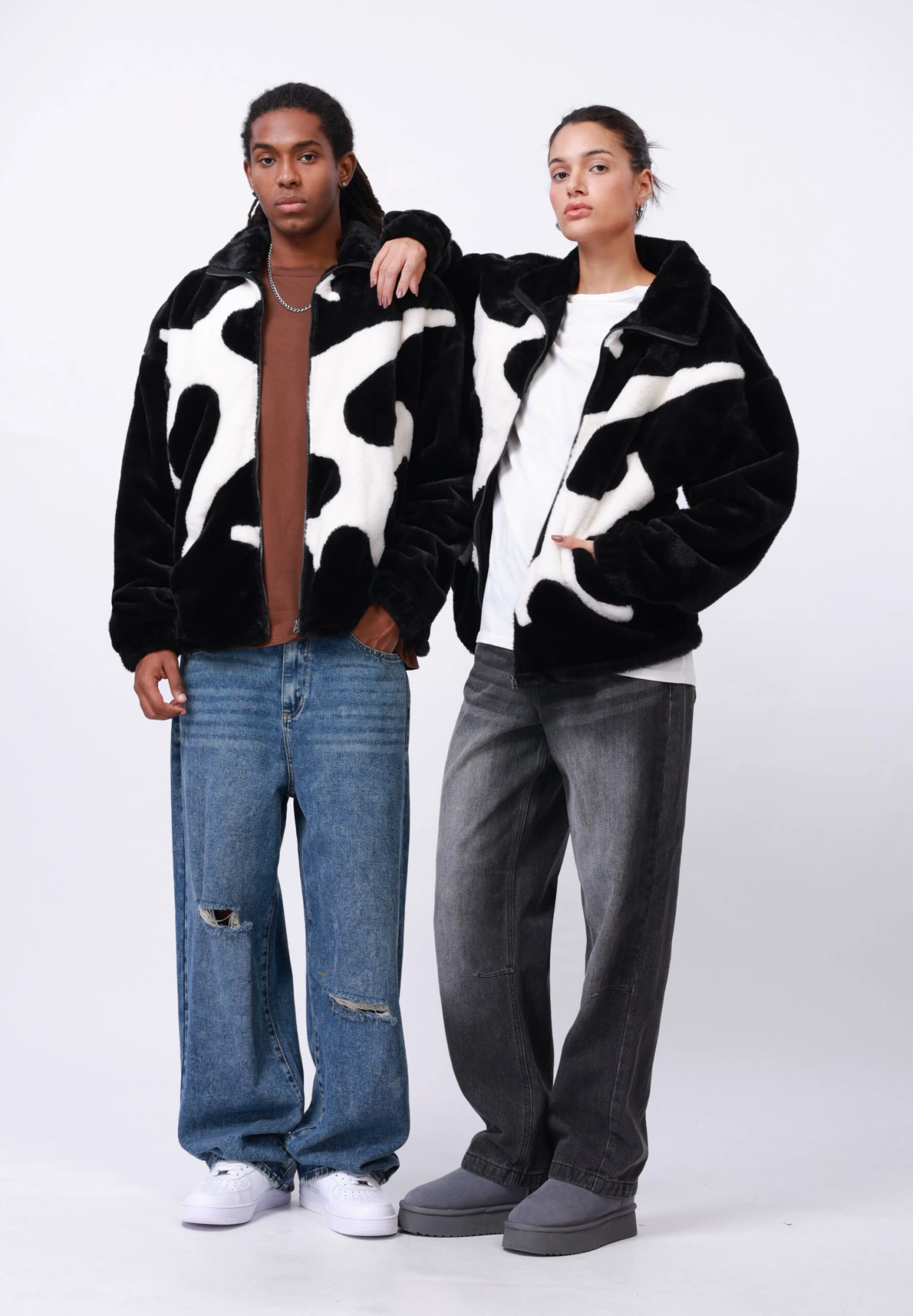 YOURTURN UNISEX - Winter Jacket - Black /white 4 YOURTURN UNISEX - Winter Jacket - Black /white - Image 2