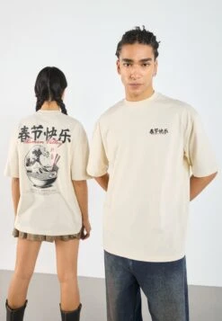 YOURTURN UNISEX - Print T-shirt - Oatmeal