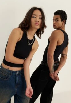 YOURTURN BASIC RIB MUSCLE RACER TANKS UNISEX 2 PACK - Top - Black 20 YOURTURN BASIC RIB MUSCLE RACER TANKS UNISEX 2 PACK - Top - Black -Yourturn Shop b8b116820b2440e58c35c5913bdf6355