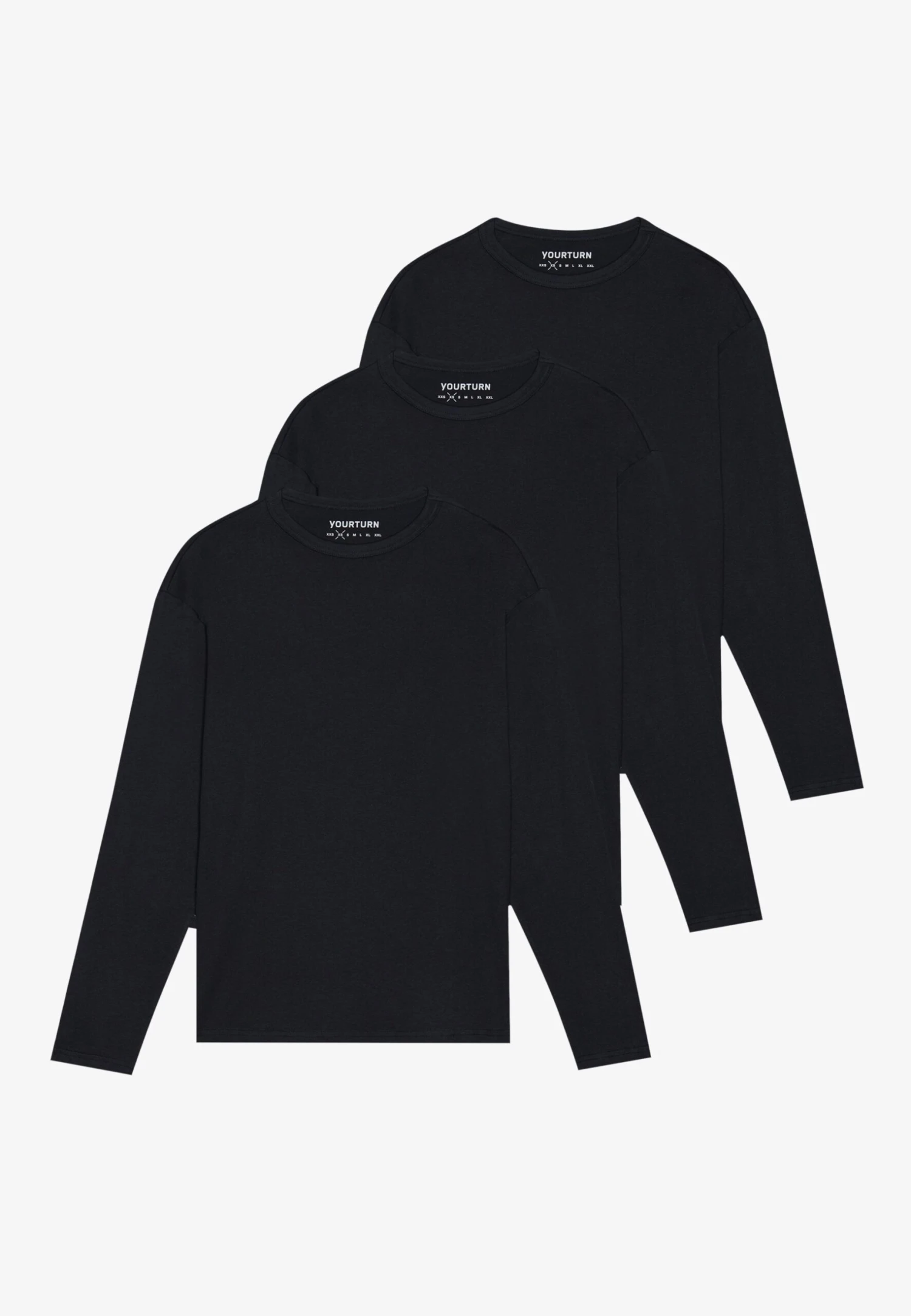 YOURTURN UNISEX 3 PACK - Long Sleeved Top - White/black/dark Grey 15 YOURTURN UNISEX 3 PACK - Long Sleeved Top - White/black/dark Grey - Image 13